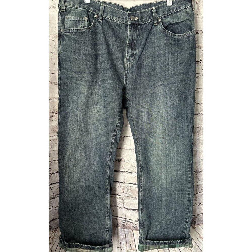 Berne Quarry‎ Flannel Lined Jeans Mid Rise Straight Womens 16 Short